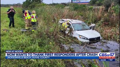 ‘I am so thankful:’ Jacksonville mom wants to thank good Samaritans that saved her family from crash