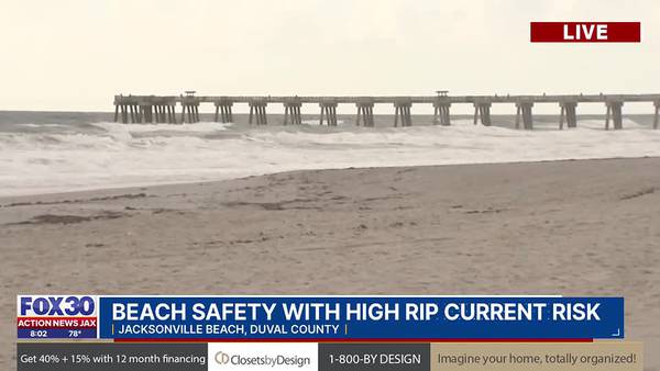 Red flags fly at local beaches as low pressure system brings strong rip currents, rough seas