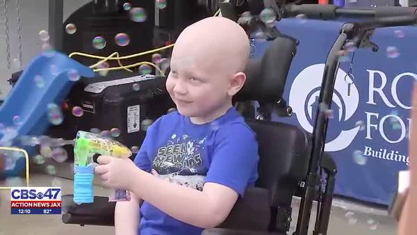 ‘So much joy:’ Clay County boy fighting cancer gets a brand-new playset