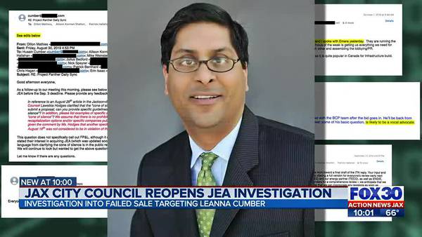 Jacksonville City Council reopens special investigation committee on Cumber ties to failed JEA sale