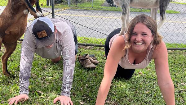 Photos: Goat Yoga returns for annual Boos and Brews 5K