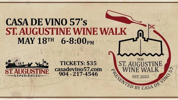 Casa de Vino 57 hosting St. Augustine Wine Walk this Thursday for residents and visitors alike