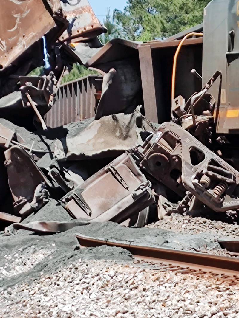 Trains crashed in Folkston, Ga., on Monday, April 15.