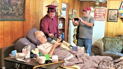 Alabama high school helps stage graduation for student’s fatally ill father