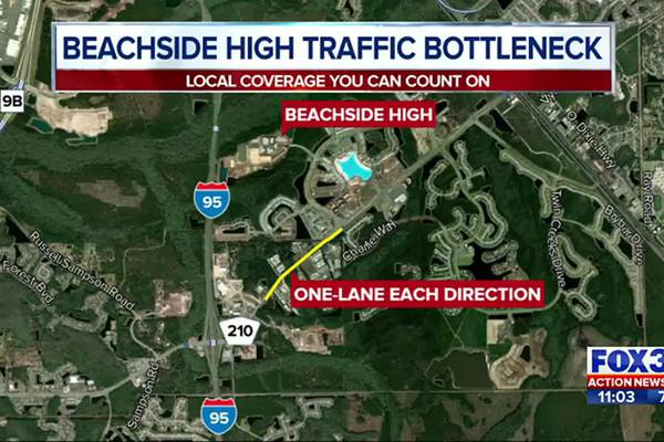 Traffic bottleneck near new High School