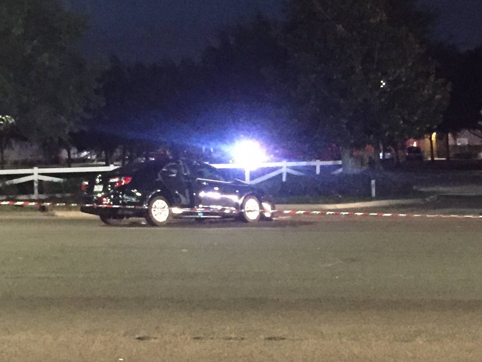 Person injured after shots fired before and after car crash in