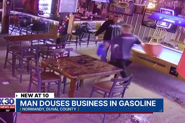 Man douses business in gasoline