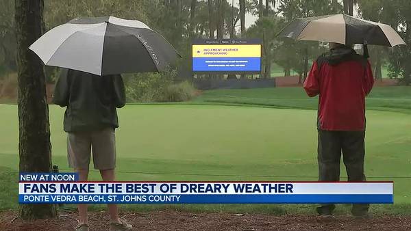 Fans make the best of dreary weather at THE PLAYERS Championship