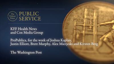 Cox Media Group and KFF Health News named finalist for prestigious Pulitzer Prize in Public Service