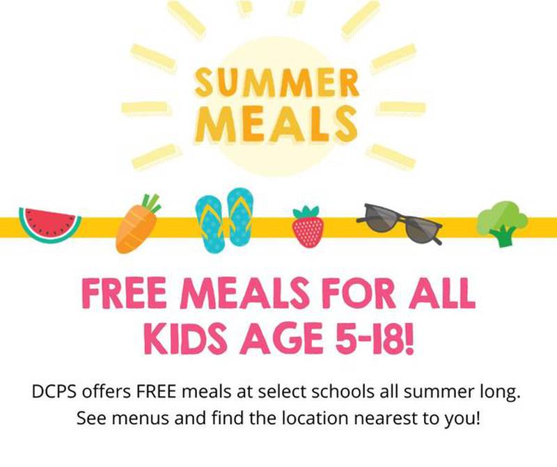 DCPS offering free meals at select schools all summer long.