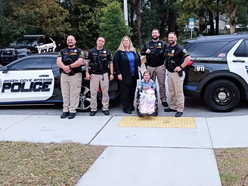 7-year-old Dani-Lynn got to spend a special evening with Green Cove Springs Police Department.