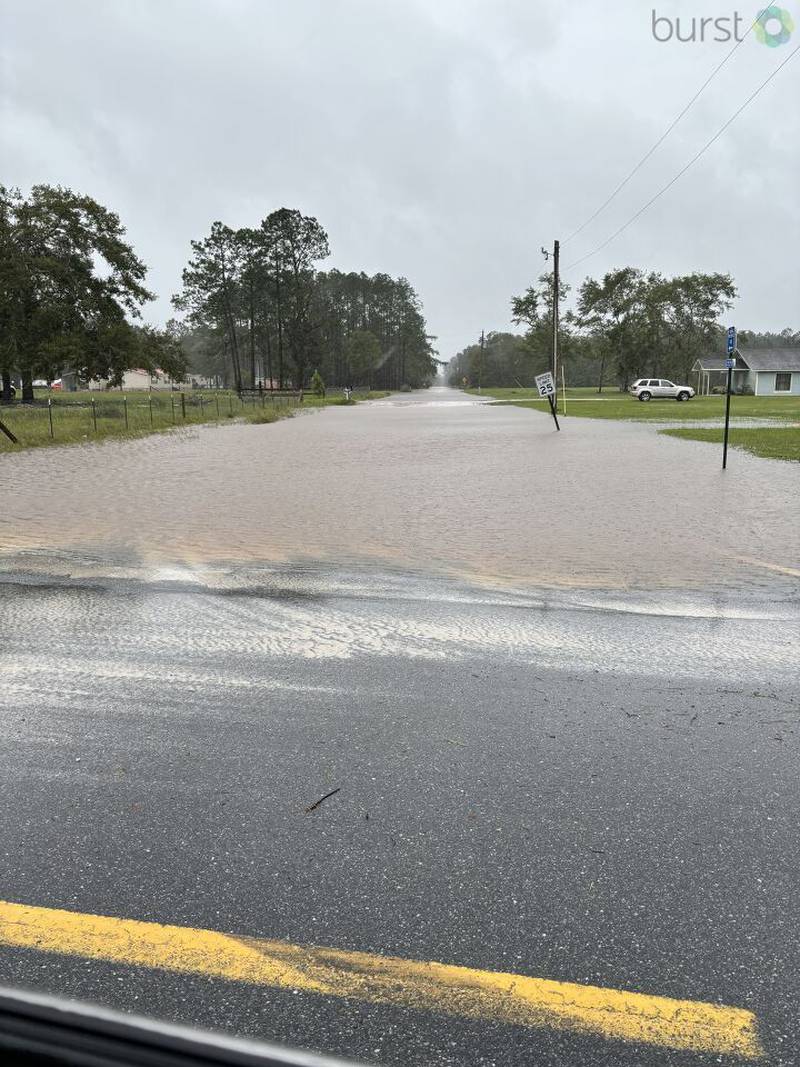 Debbie has dumped a lot of rain, causing flooding in Sanderson, Florida.