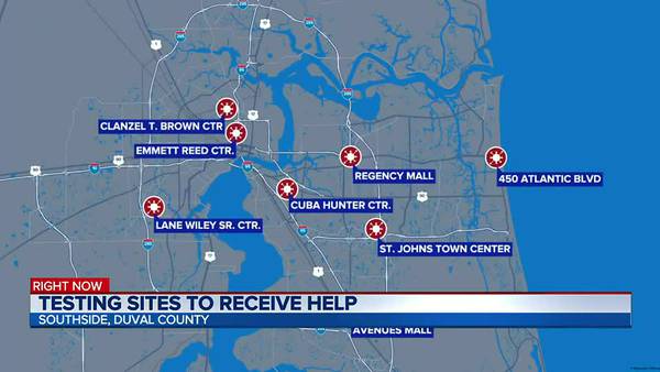 Duval County COVID-19 testing sites to get help