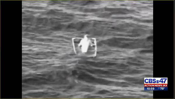 Video released of Coast Guard members rescuing man 12 miles offshore of St. Augustine