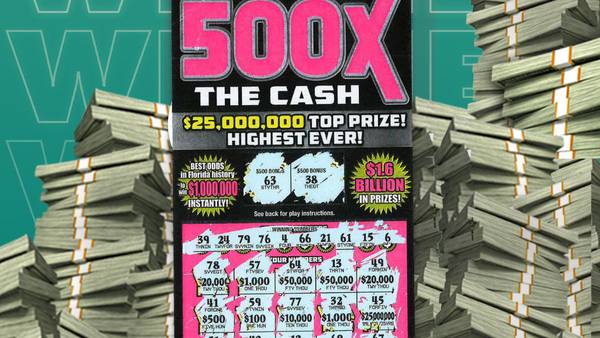 Clay County man wins it big on 500X THE CASH Scratch-Off game