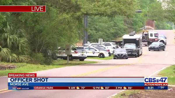 Jacksonville Sheriff’s Office reports an officer has been shot with critical injuries
