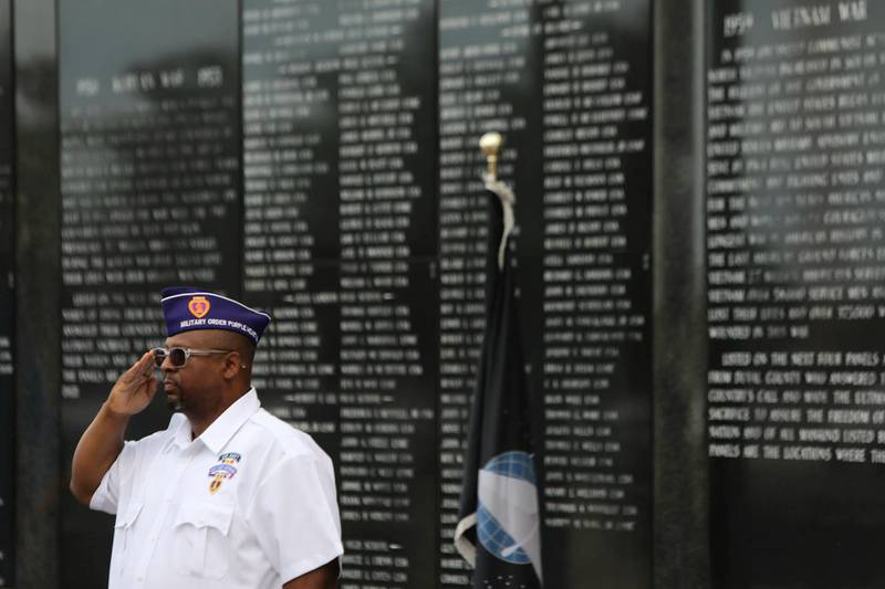 The annual Purple Heart Observance on Wednesday was held at the Veteran's Memorial Wall.