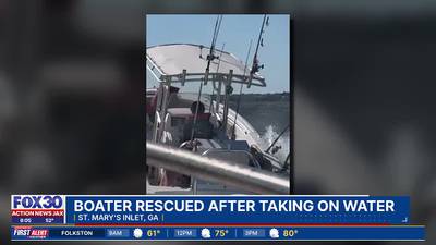 Boat takes on water in St. Marys Inlet as multiple agencies assist in rescue 