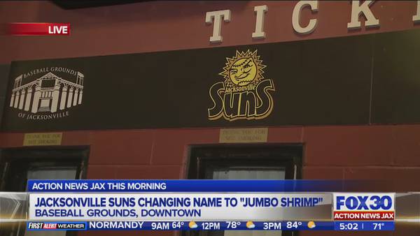 Jacksonville Suns changing it's name