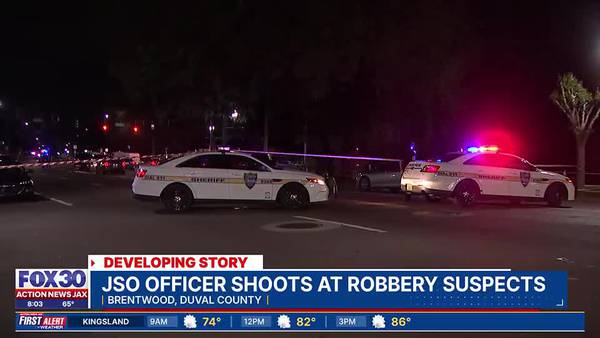 JSO officer shoots at robbery suspects