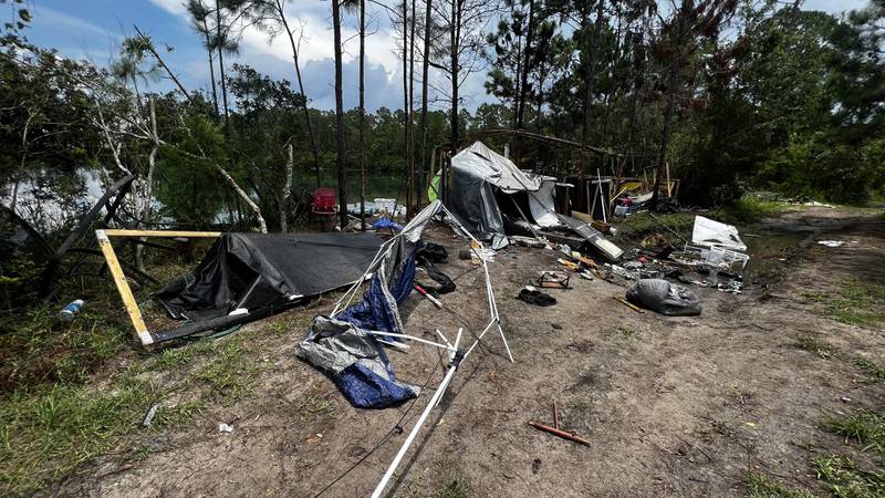 Action News Jax went to the Gilligan’s Island area and found what looked to be a homeless camp.