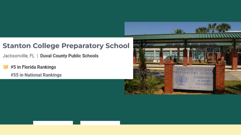 Stanton College Preparatory School, Jacksonville, (No. 5 the state, No. 55  nationally)