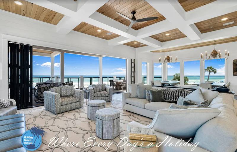An oceanfront Florida home that sleeps 35 people has been named one of Vrbo’s 2023 Vacation Homes of the Year. “30a My Way,” which is located in Rosemary Beach in the Panhandle, can be rented for around $4,379 a night.
