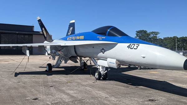 Restored aircraft on display to honor Jacksonville pilot and first American casualty of Gulf War