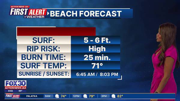 Rough rip currents this weekend
