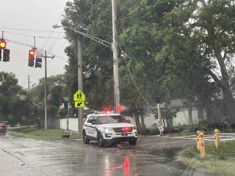 Power line down at Penman Road and Seagate Avenue in Jacksonville Beach
