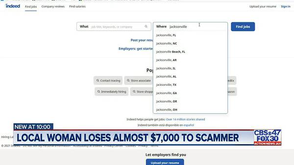St. Johns County woman warns job seekers after losing nearly $7K to scam