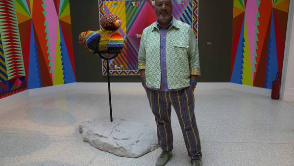 Choctaw artist Jeffrey Gibson confronts history at US pavilion as its first solo Indigenous artist