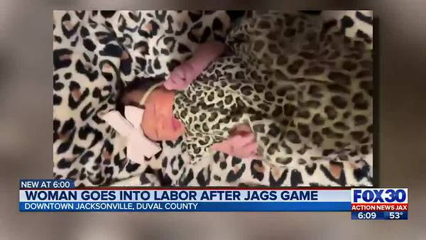 Gameday baby: Jaguars fan goes into labor after game-winning touchdown versus Cowboys 