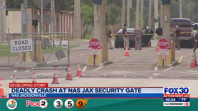 Driver dead after car crashed into NAS Jacksonville gate barrier