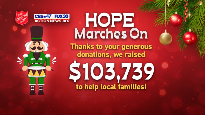 Hope Marches On raises $103,739 for Salvation Army of Northeast Florida.