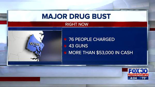 76 people arrested in major Glynn County drug bust