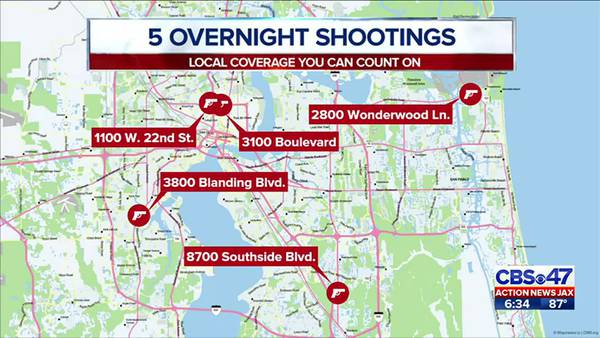 EXCLUSIVE: 5 shootings break out across Jacksonville overnight, JSO Sheriff candidates respond