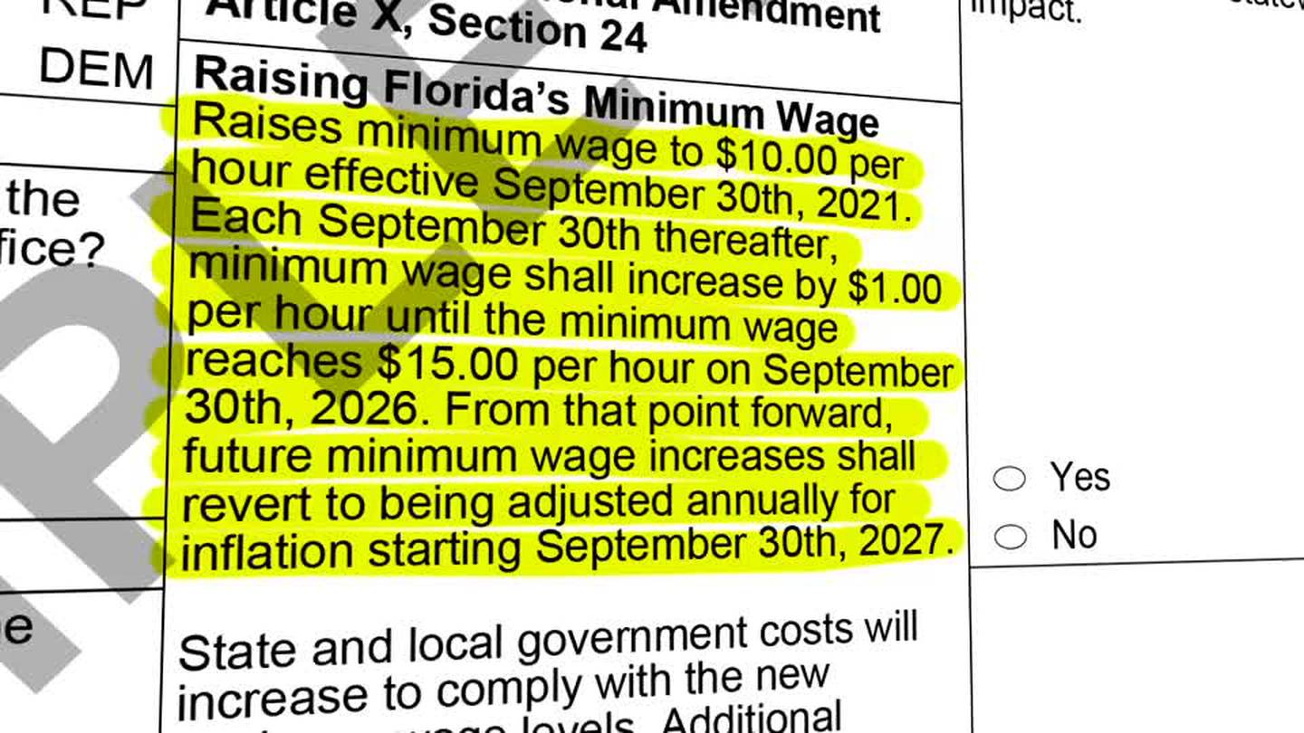 Florida Amendment 2 Raising state’s minimum wage Action News Jax