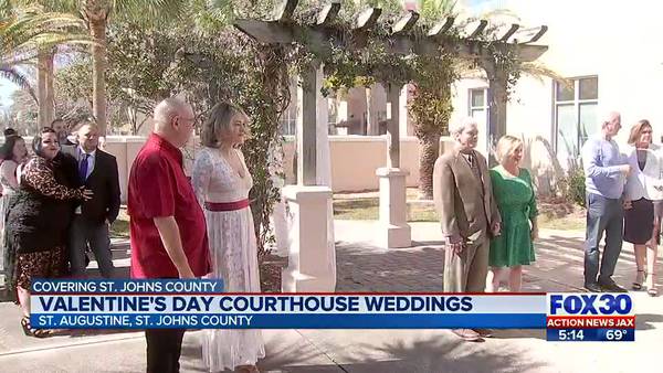 My lawfully wedded Valentine: St Augustine holds group wedding on Valentine’s Day