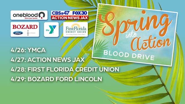 OneBlood, Action News Jax team up for the Spring into Action Blood Drive