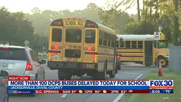 More than 100 DCPS buses delayed today for school