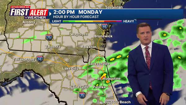 Scattered showers through early afternoon, much cooler air on the way