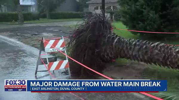 ‘Why in front of my house?’: East Arlington water main break leaves families without Wi-Fi and water