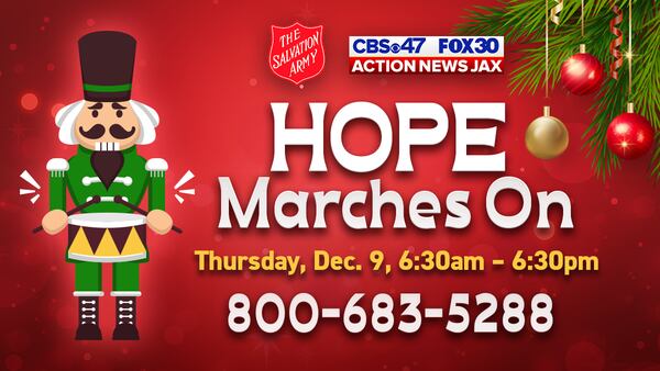 Salvation Army of Northeast Florida partners with Action News Jax for Hope Marches On 1-day telethon