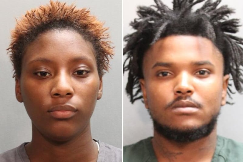 Lataujah Hall (L) and Jonathan Lane (R) were two of three arrested, suspected of stealing thousands from Publix locations in Jacksonville.