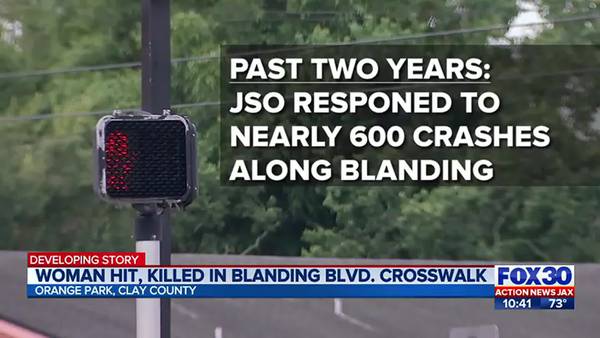 33-year-old woman hit, killed in Blanding Blvd. Crosswalk