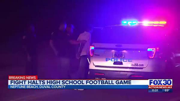 Fight halts high school football game