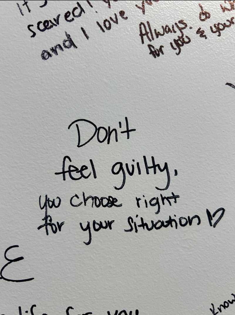 Jacksonville Planned Parenthood restroom becomes a place for words of encouragement.