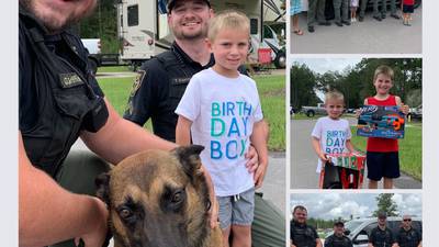 Baker County deputies surprise young boy at birthday party