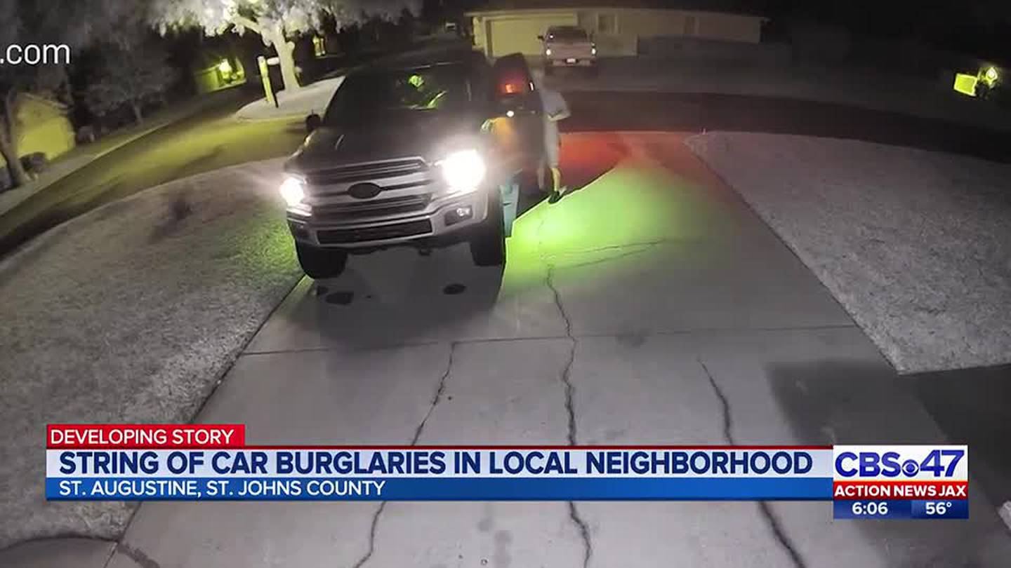 St. Augustine police investigating string of car burglaries, break-ins